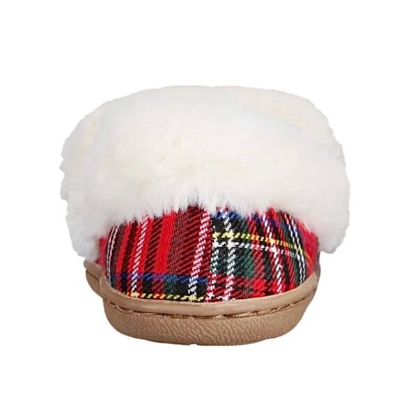 DORENDA Women's Moccasin Flat Loafers Slippers Red Plaid Dog Size 5 M - Picture 5 of 5